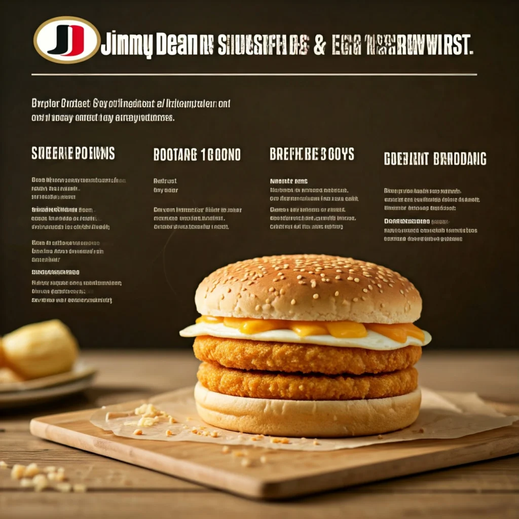  Infographic comparing protein levels in Jimmy Dean sandwiches and other breakfasts.