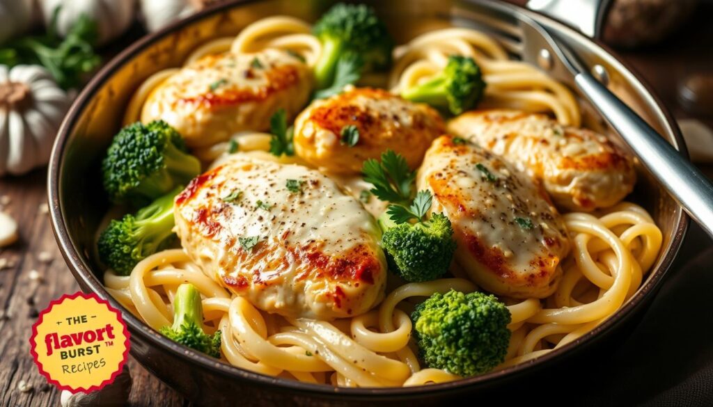 One-Pan Chicken and Broccoli Alfredo Recipe