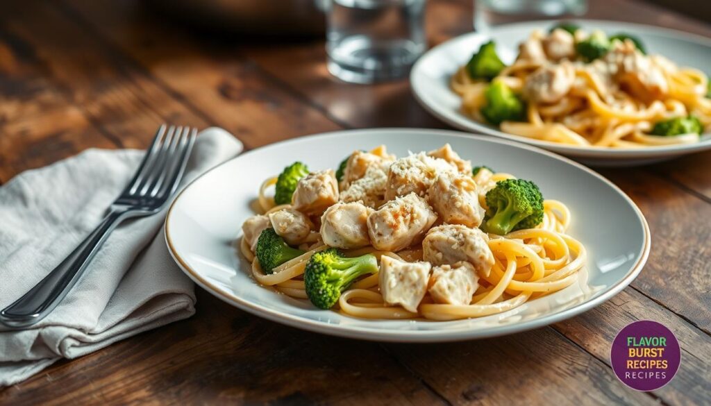 One-Pan Chicken and Broccoli Alfredo Recipe in 25 Minutes