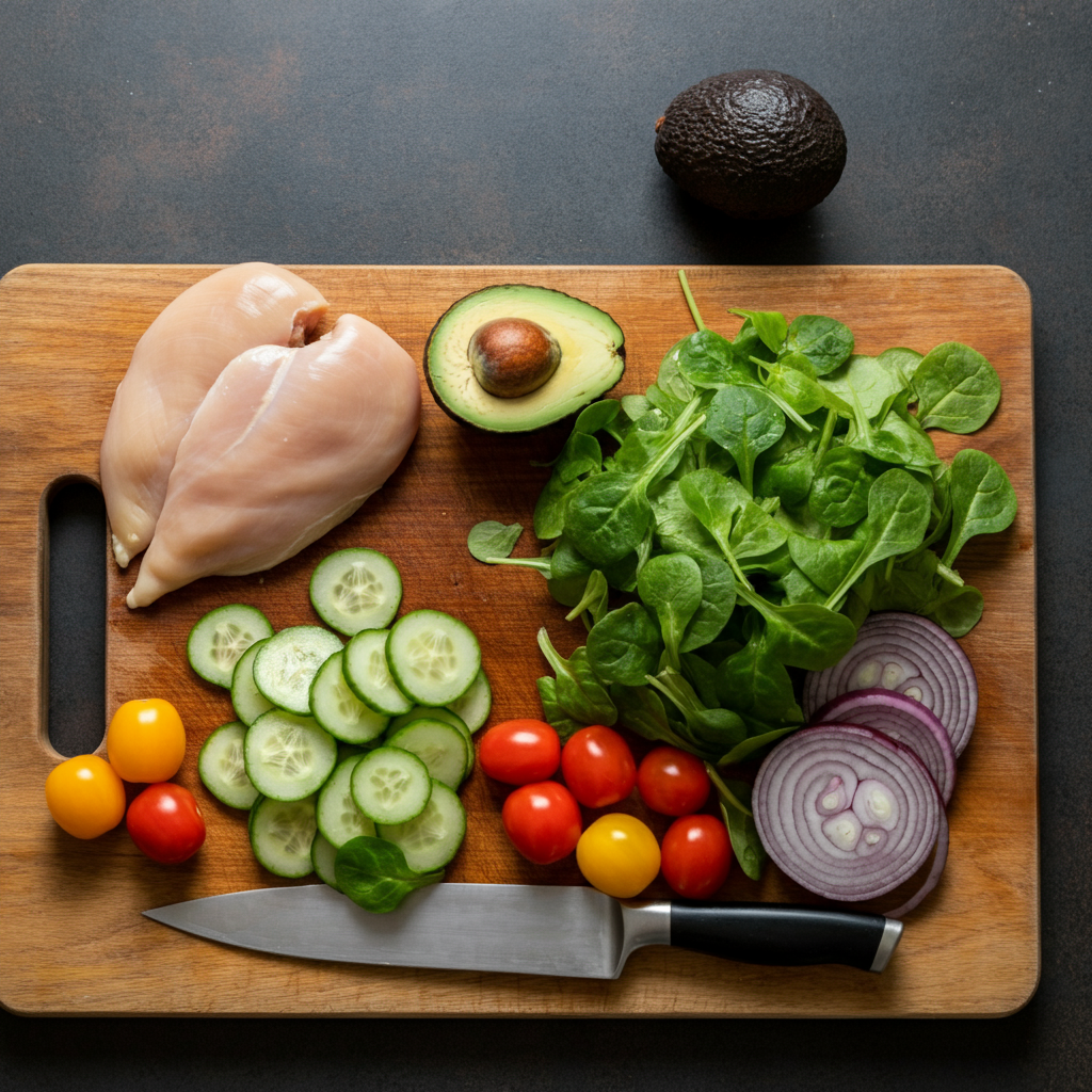 Grilled Chicken Salad with Avocado