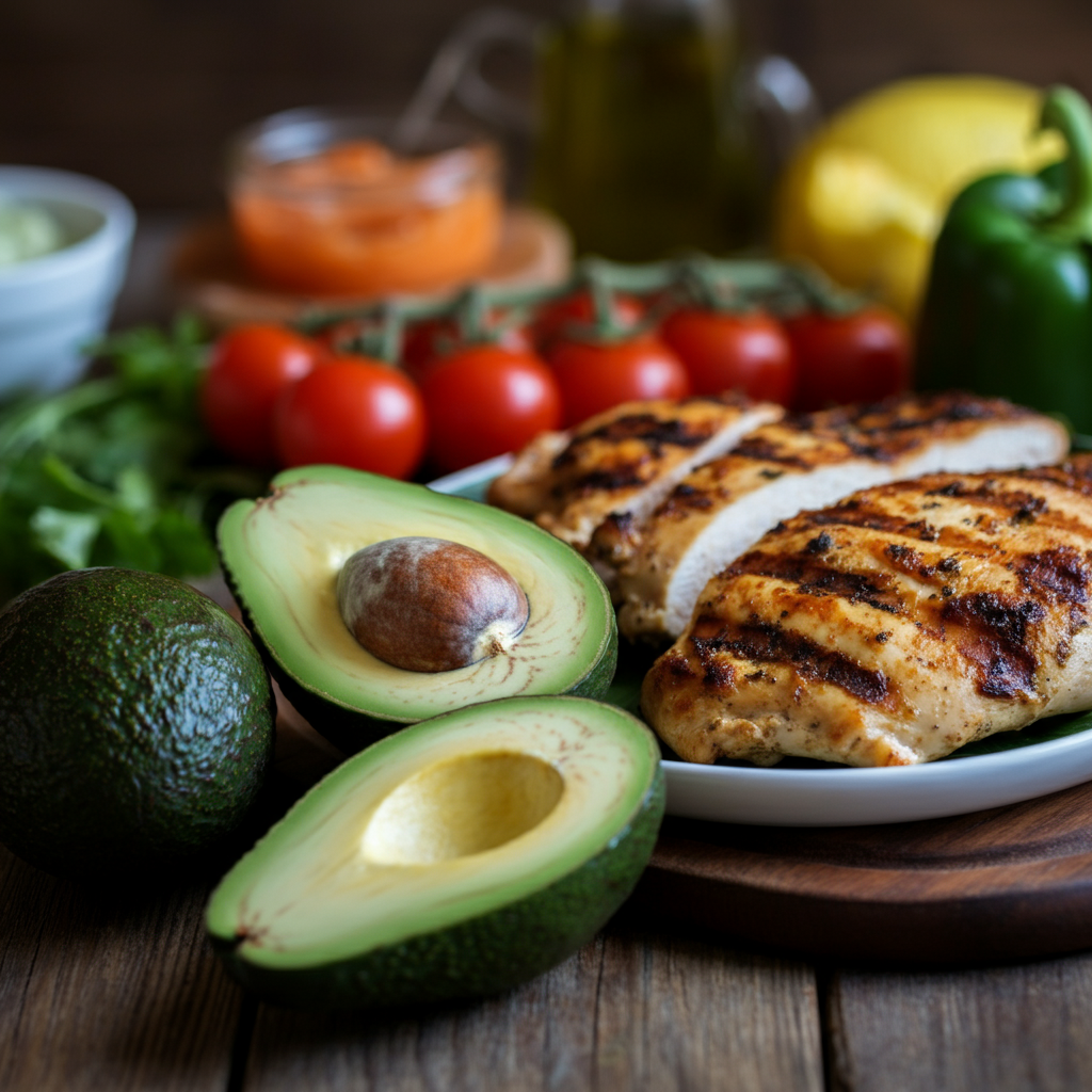 Grilled Chicken Salad with Avocado