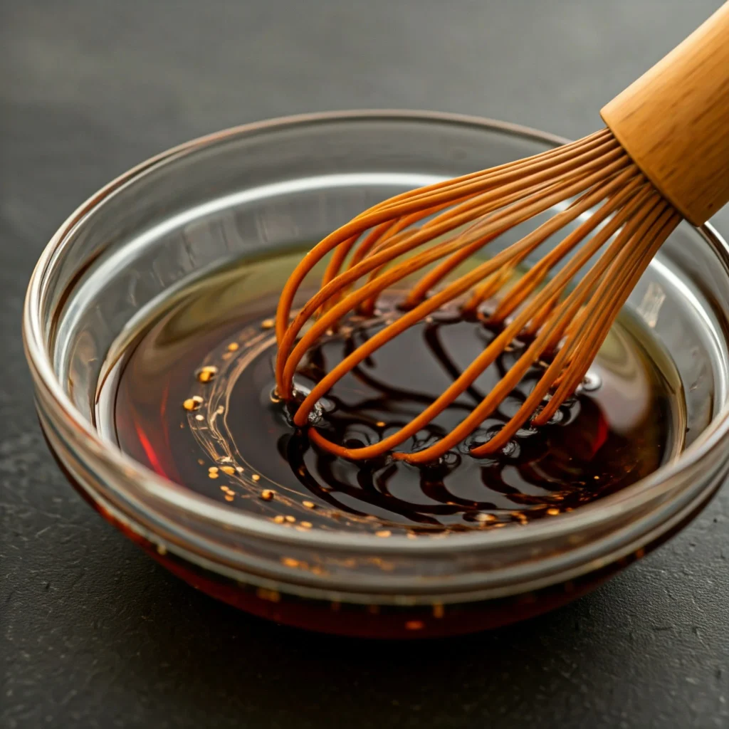 Homemade Asian dressing for chicken noodle salad