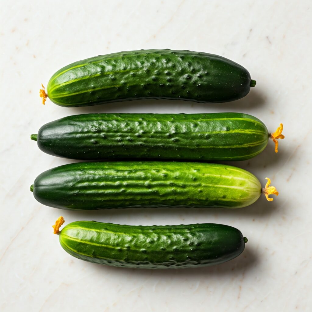 Different types of cucumbers for Chinese cucumber salad