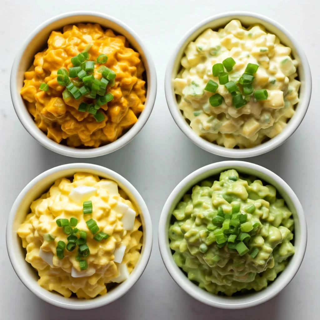 Four healthy variations of egg salad without mayonnaise