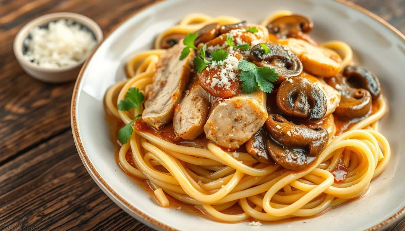 chicken marsala fettuccine